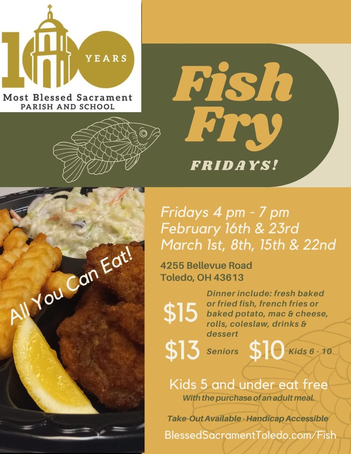 Lenten Fish Fry Fridays – Blessed Sacrament Church